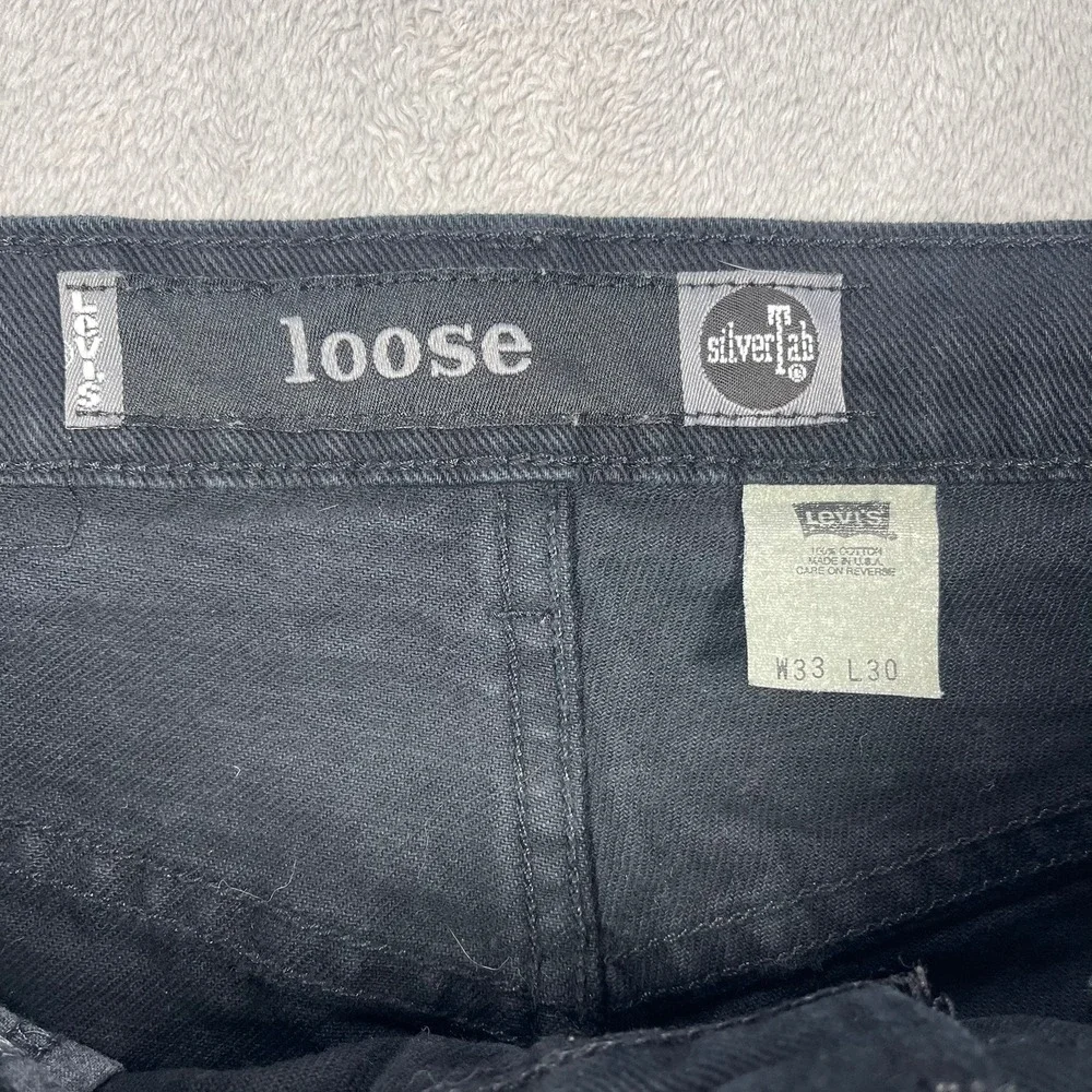 Levi's SilverTab Loose Jeans Mens 33(32)x30 Black Vintage 90s Denim